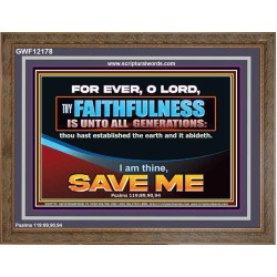 O LORD THOU HAST ESTABLISHED THE EARTH AND IT ABIDETH  Large Scriptural Wall Art  GWF12178  "45X33"