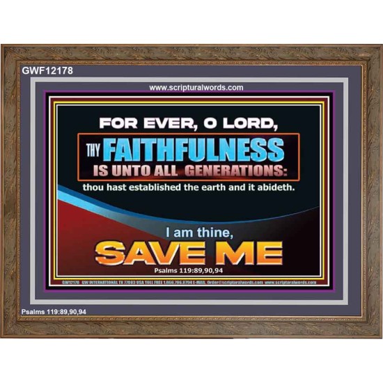 O LORD THOU HAST ESTABLISHED THE EARTH AND IT ABIDETH  Large Scriptural Wall Art  GWF12178  