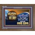 FOR WHO IS GOD EXCEPT THE LORD WHO IS THE ROCK SAVE OUR GOD  Ultimate Inspirational Wall Art Wooden Frame  GWF12368  "45X33"