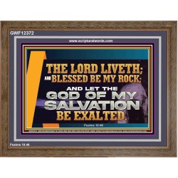 THE LORD LIVETH BLESSED BE MY ROCK  Righteous Living Christian Wooden Frame  GWF12372  "45X33"
