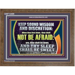 THY SLEEP SHALL BE SWEET  Ultimate Inspirational Wall Art  Wooden Frame  GWF12409  "45X33"