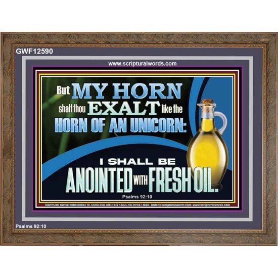 ANOINTED WITH FRESH OIL  Large Scripture Wall Art  GWF12590  