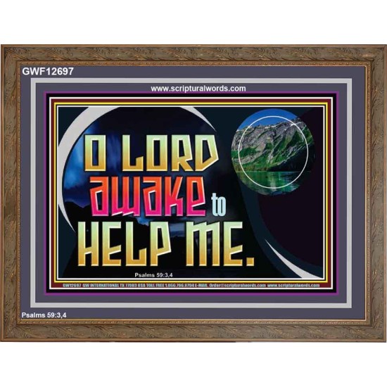 O LORD AWAKE TO HELP ME  Scriptures Décor Wall Art  GWF12697  
