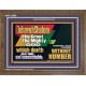 JEHOVAH SHALOM WHICH DOETH GREAT THINGS AND UNSEARCHABLE  Scriptural Décor Wooden Frame  GWF12699  