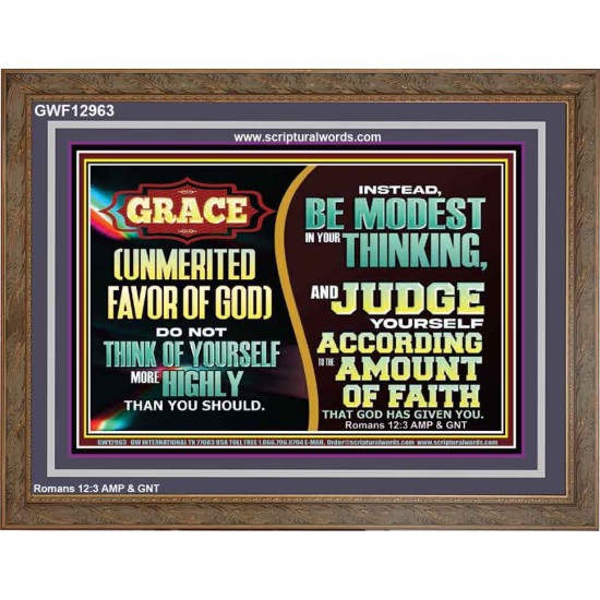 GRACE UNMERITED FAVOR OF GOD  Bible Scriptures on Love Wooden Frame  GWF12963  