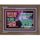 SUFFER NOT THY MOUTH TO CAUSE THY FLESH TO SIN  Bible Verse Wooden Frame  GWF12976  