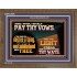 PAY THOU VOWS DECREE A THING AND IT SHALL BE ESTABLISHED UNTO THEE  Bible Verses Wooden Frame  GWF12978  "45X33"