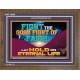 FIGHT THE GOOD FIGHT OF FAITH LAY HOLD ON ETERNAL LIFE  Sanctuary Wall Wooden Frame  GWF13083  