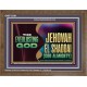 EVERLASTING GOD JEHOVAH EL SHADDAI GOD ALMIGHTY   Christian Artwork Glass Wooden Frame  GWF13101  
