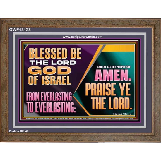 LET ALL THE PEOPLE SAY PRAISE THE LORD HALLELUJAH  Art & Wall Décor Wooden Frame  GWF13128  