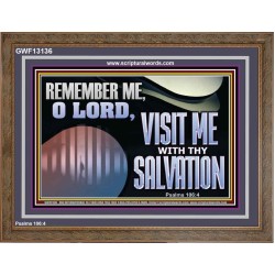 VISIT ME O LORD WITH THY SALVATION  Glass Wooden Frame Scripture Art  GWF13136  "45X33"