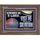 VISIT ME O LORD WITH THY SALVATION  Glass Wooden Frame Scripture Art  GWF13136  