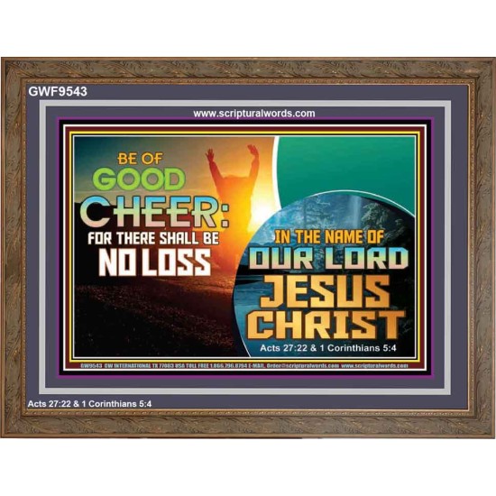 THERE SHALL BE NO LOSS  Righteous Living Christian Wooden Frame  GWF9543  