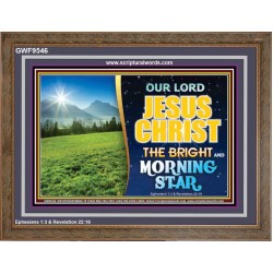 JESUS CHRIST THE BRIGHT AND MORNING STAR  Children Room Wooden Frame  GWF9546  "45X33"