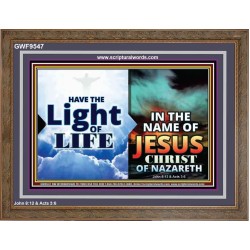 HAVE THE LIGHT OF LIFE  Sanctuary Wall Wooden Frame  GWF9547  "45X33"