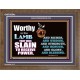 LAMB OF GOD GIVES STRENGTH AND BLESSING  Sanctuary Wall Wooden Frame  GWF9554c  