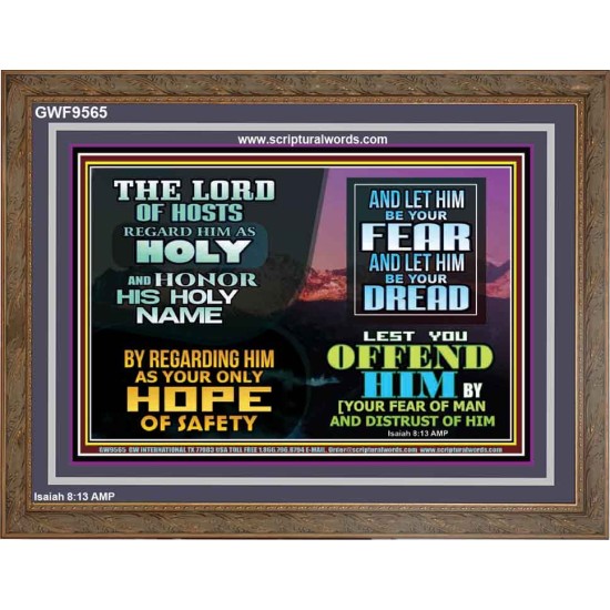 LORD OF HOSTS ONLY HOPE OF SAFETY  Unique Scriptural Wooden Frame  GWF9565  