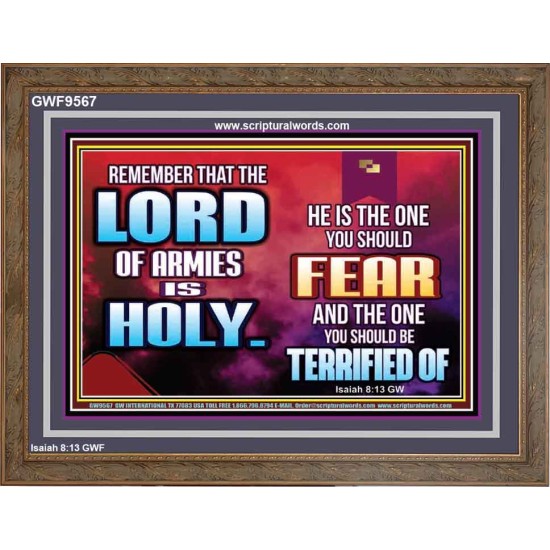 FEAR THE LORD WITH TREMBLING  Ultimate Power Wooden Frame  GWF9567  