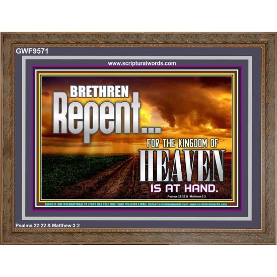 THE KINGDOM OF HEAVEN IS AT HAND  Children Room Wooden Frame  GWF9571  