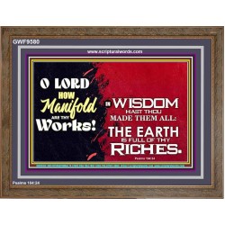 MANY ARE THY WONDERFUL WORKS O LORD  Children Room Wooden Frame  GWF9580  "45X33"