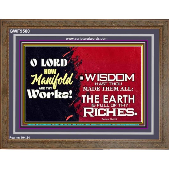 MANY ARE THY WONDERFUL WORKS O LORD  Children Room Wooden Frame  GWF9580  