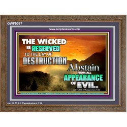 FLEE EVERY FORM OF EVIL  Eternal Power Wooden Frame  GWF9587  "45X33"