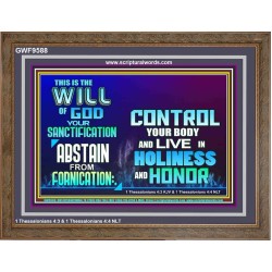 THE WILL OF GOD SANCTIFICATION HOLINESS AND RIGHTEOUSNESS  Church Wooden Frame  GWF9588  "45X33"