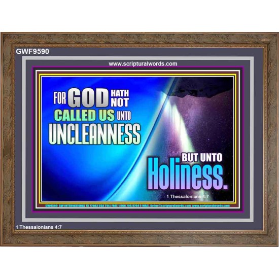 CALL UNTO HOLINESS  Sanctuary Wall Wooden Frame  GWF9590  