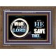 WAIT ON THE LORD AND HE SHALL SAVED THEE  Contemporary Christian Wall Art Wooden Frame  GWF9920  