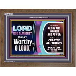 LORD GOD ALMIGHTY HOSANNA IN THE HIGHEST  Contemporary Christian Wall Art Wooden Frame  GWF9925  "45X33"