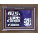 WEEP NOT THE LAMB OF GOD HAS PREVAILED  Christian Art Wooden Frame  GWF9926  