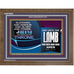 THE ONE SEATED ON THE THRONE  Contemporary Christian Wall Art Wooden Frame  GWF9929  "45X33"