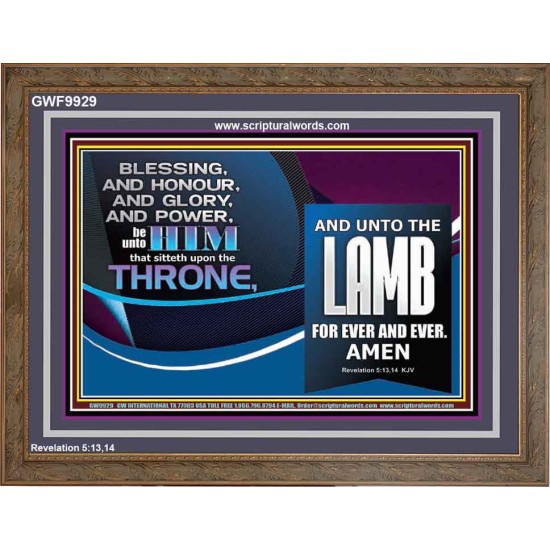 THE ONE SEATED ON THE THRONE  Contemporary Christian Wall Art Wooden Frame  GWF9929  