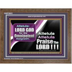 ALLEUIA ALLEUIA ALLEUIA PRAISE THE LORD ALLEUIA  Contemporary Christian Wall Art  GWF9951  