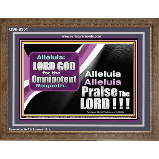 ALLEUIA ALLEUIA ALLEUIA PRAISE THE LORD ALLEUIA  Contemporary Christian Wall Art  GWF9951  