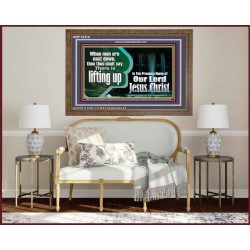 YOU ARE LIFTED UP IN CHRIST JESUS  Custom Christian Artwork Wooden Frame  GWF10310  