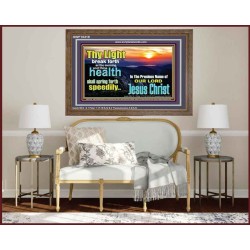 THY HEALTH WILL SPRING FORTH SPEEDILY  Custom Inspiration Scriptural Art Wooden Frame  GWF10319  "45X33"