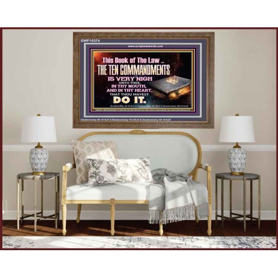 KEEP THE TEN COMMANDMENTS FERVENTLY  Ultimate Power Wooden Frame  GWF10374  