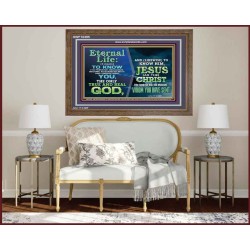 ETERNAL LIFE IS TO KNOW AND DWELL IN HIM CHRIST JESUS  Church Wooden Frame  GWF10395  "45X33"