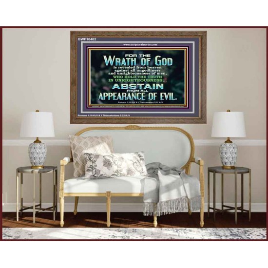 UNGODLINESS AND UNRIGHTEOUSNESS OUTLAW IN ETERNITY  Righteous Living Christian Wooden Frame  GWF10402  