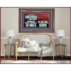 OPRRESSING THE POOR IS AGAINST THE WILL OF GOD  Large Scripture Wall Art  GWF10429  "45X33"