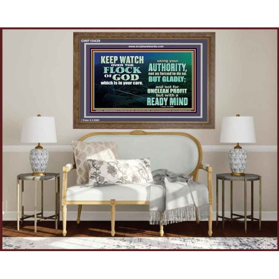 WATCH THE FLOCK OF GOD IN YOUR CARE  Scriptures Décor Wall Art  GWF10439  