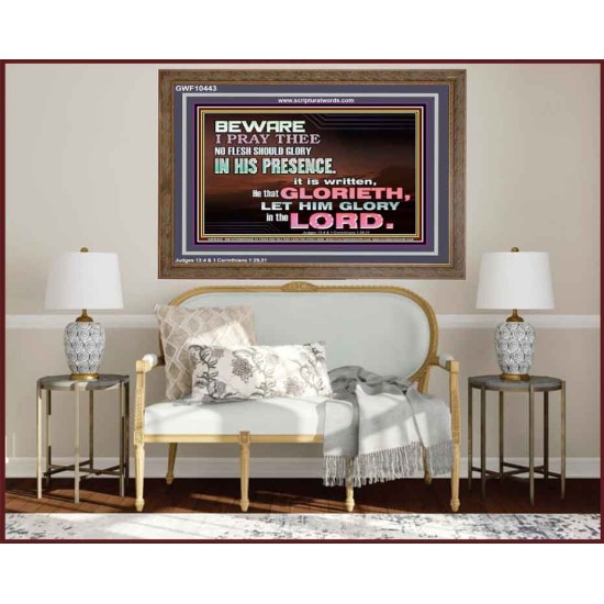 ALWAYS GLORY ONLY IN THE LORD   Christian Wooden Frame Art  GWF10443  