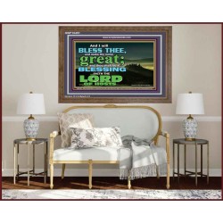 THOU SHALL BE A BLESSINGS  Wooden Frame Scripture   GWF10451  "45X33"