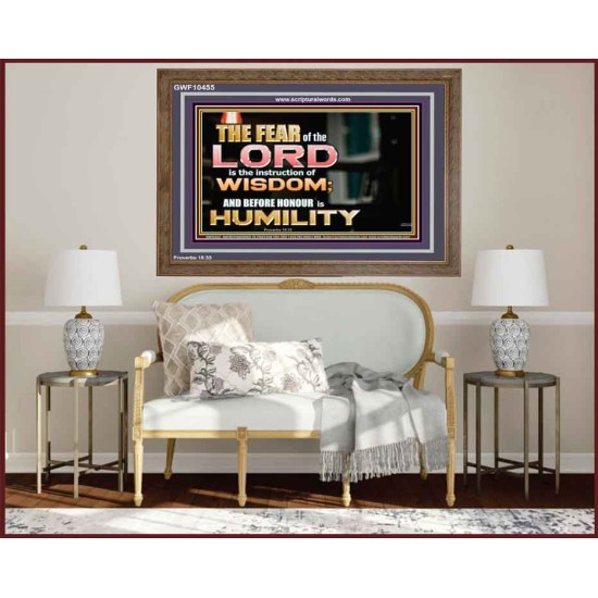 BEFORE HONOUR IS HUMILITY  Scriptural Wooden Frame Signs  GWF10455  