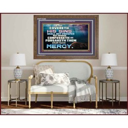 HE THAT COVERETH HIS SIN SHALL NOT PROSPER  Contemporary Christian Wall Art  GWF10466  "45X33"