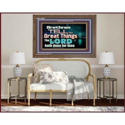 THE LORD DOETH GREAT THINGS  Bible Verse Wooden Frame  GWF10481  "45X33"