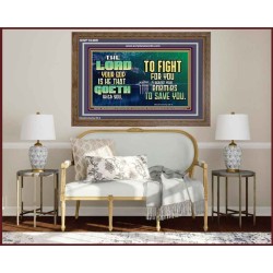 THE LORD IS WITH YOU TO SAVE YOU  Christian Wall Décor  GWF10489  "45X33"