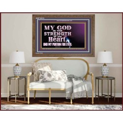 JEHOVAH THE STRENGTH OF MY HEART  Bible Verses Wall Art & Decor   GWF10513  "45X33"