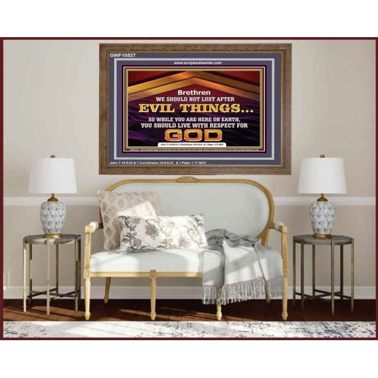 DO NOT LUST AFTER EVIL THINGS  Children Room Wall Wooden Frame  GWF10527  